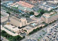 新病棟（東病棟）開棟当時のがんセンター航空写真