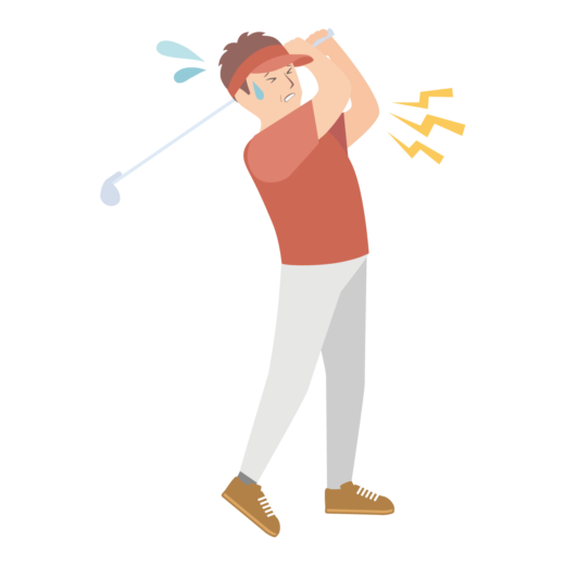 運動で体の組織がダメージを受けている図