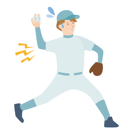 運動で体の組織がダメージを受けている図