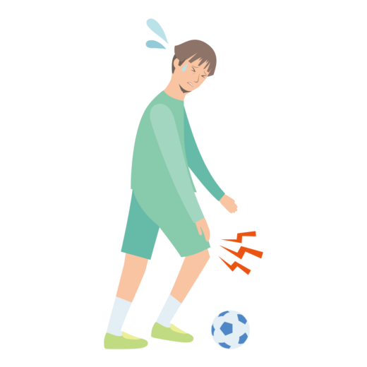 運動で体の組織がダメージを受けている図