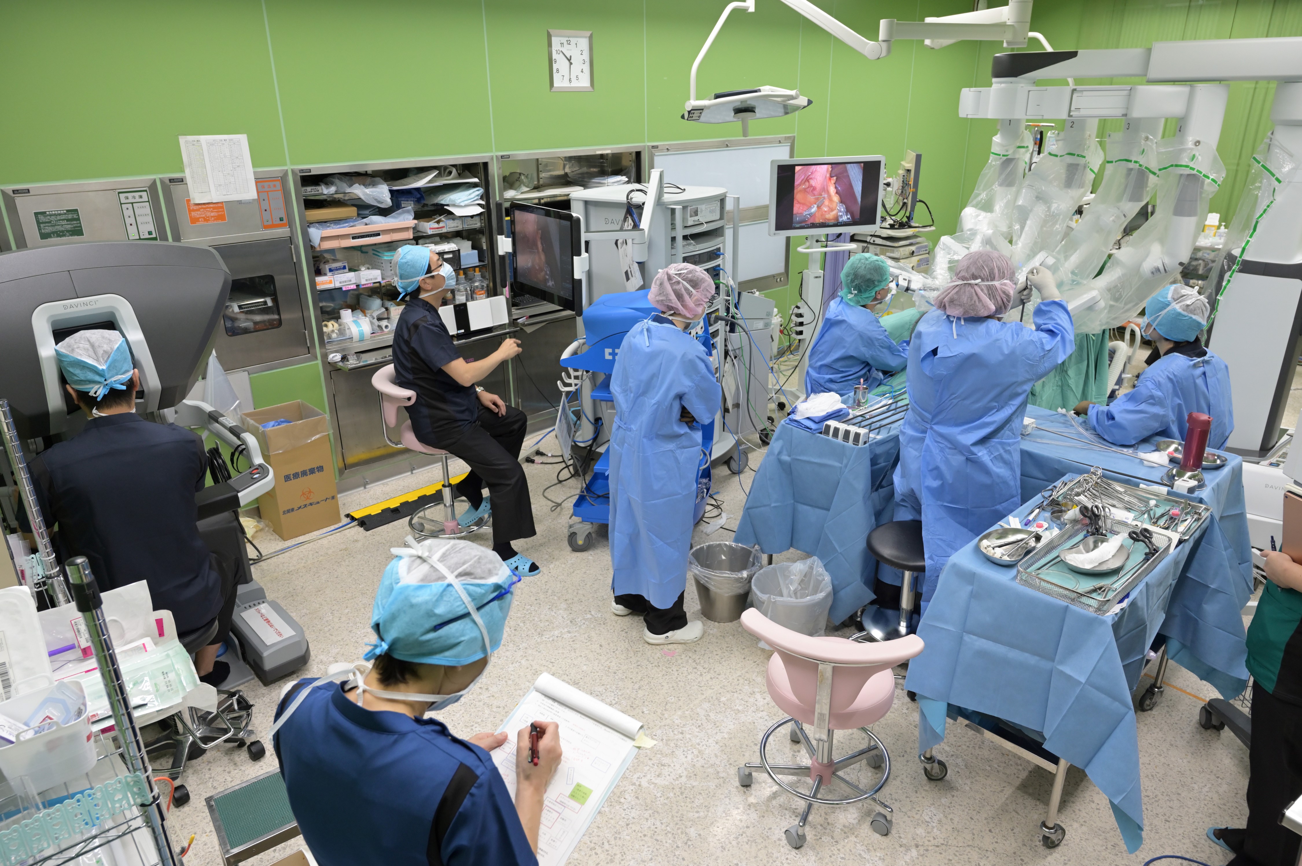 胃癌手術の様子