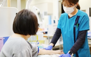 オプション血液検査の様子